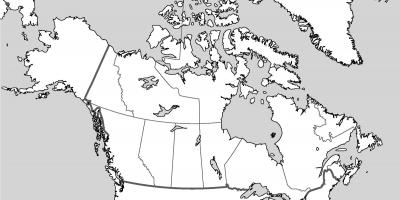 Un espazo en branco mapa de Canadá
