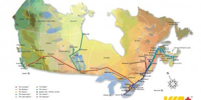 Canadá rede ferroviaria mapa